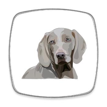 Weimaraner - Viereckiger Kühlschrankmagnet - Weiß - Vorne