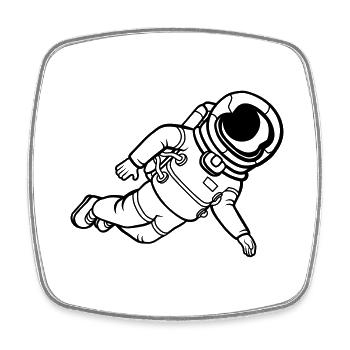Astronaut Space Weightless - Square fridge magnet - white - Front