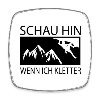 Bouldering Climbing Climbing - Square fridge magnet - white - Front