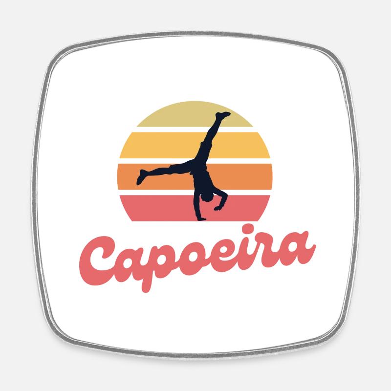 Capoeira Sunset - Viereckiger Kühlschrankmagnet - Weiß