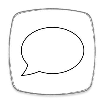 Speech bubble empty - Square fridge magnet - white - Front