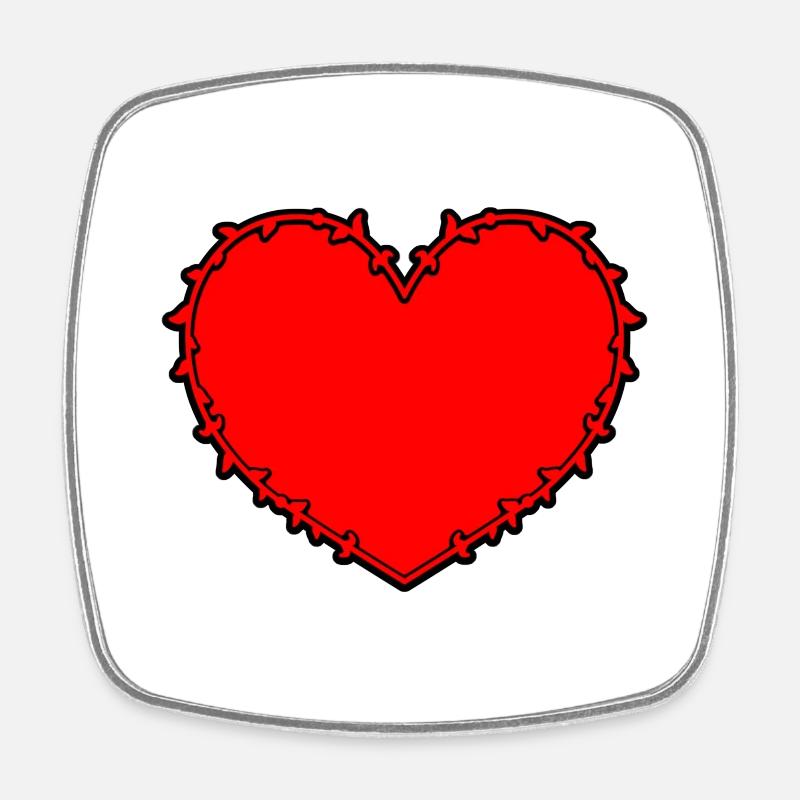 TOTAL LOVE - Square fridge magnet - white
