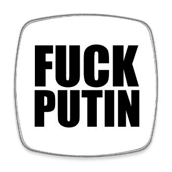 FUCK PUTIN - Viereckiger Kühlschrankmagnet - Weiß - Vorne
