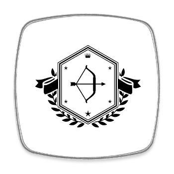 Bow and Arrow Coat of Arms - Square fridge magnet - white - Front