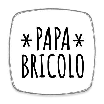Papa bricolo père bricoleur - Magnet carré - blanc - Devant