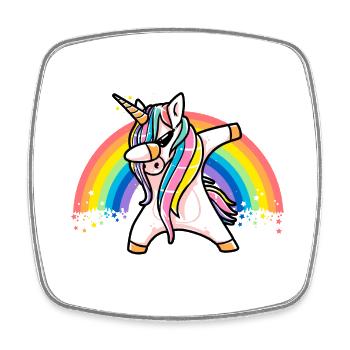 Dab Dance Unicorn Dabbing Dancing Music Dancers - Magnet carré - blanc - Devant