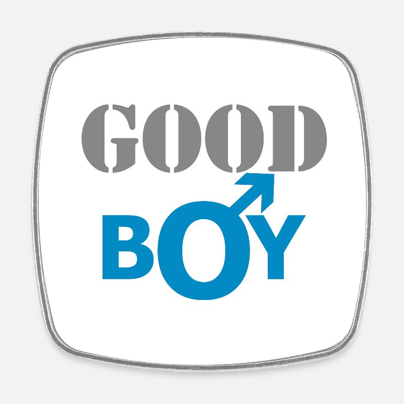 GOOD BOY - Square fridge magnet - white