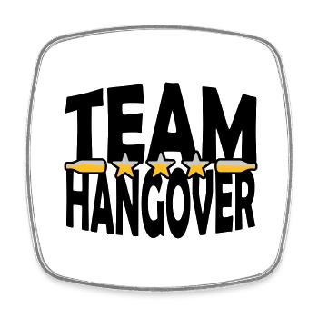 Beer bottles Team Hangover - Square fridge magnet - white - Front