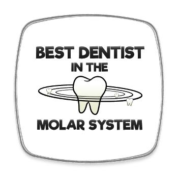 Dentiste Assistant Dentaire Universum I Cadeau - Magnet carré - blanc - Devant