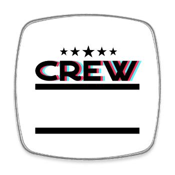 Crew Team Frame - Square fridge magnet - white - Front