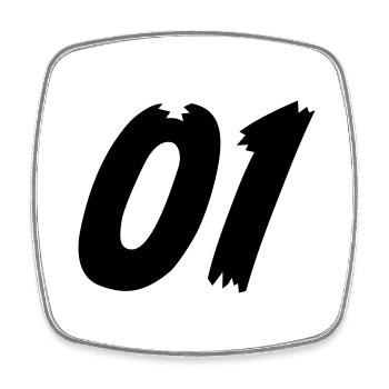 01 - Team - Square fridge magnet - white - Front
