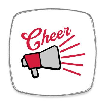 Cheer Megafon sprechen Symbol - Viereckiger Kühlschrankmagnet - Weiß - Vorne