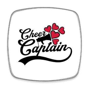 Anfeuern Cheer Captain Megafon - Viereckiger Kühlschrankmagnet - Weiß - Vorne