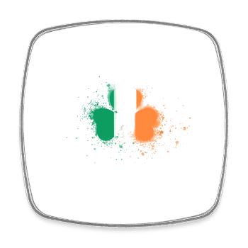ireland,ireland,clover,graffiti,painting - Square fridge magnet - white - Front