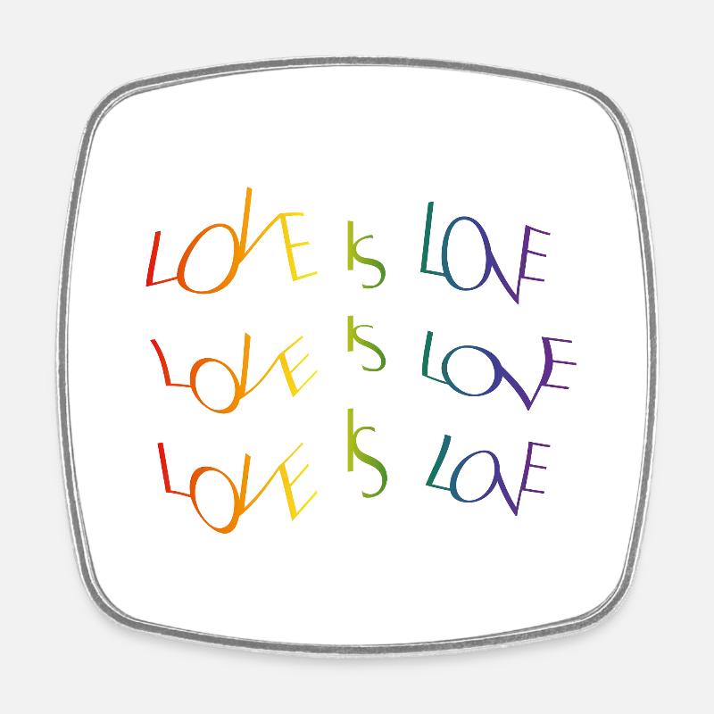 I love Pride - Square fridge magnet - white