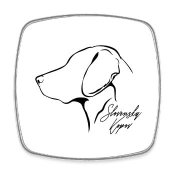 SLOVENSKY KOPOV Profil Hunde Jagdhund Wilsigns - Viereckiger Kühlschrankmagnet - Weiß - Vorne
