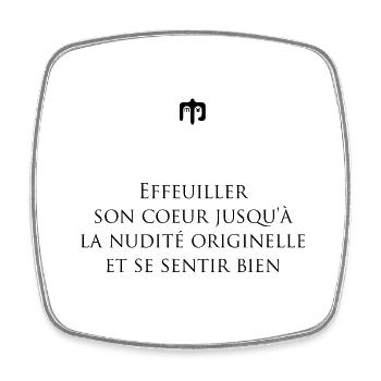 efeuiller - Magnet carré - blanc - Devant