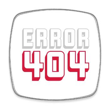 Error 404 Computer Verbindung - Viereckiger Kühlschrankmagnet - Weiß - Vorne