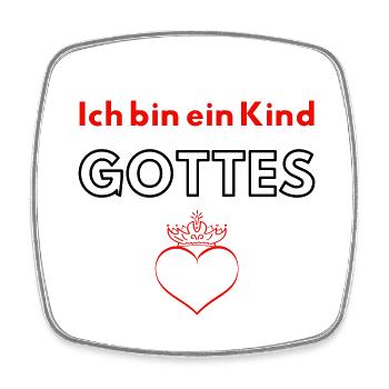 Ich bin ein Kind GOTTES ♥ - Viereckiger Kühlschrankmagnet - Weiß - Vorne