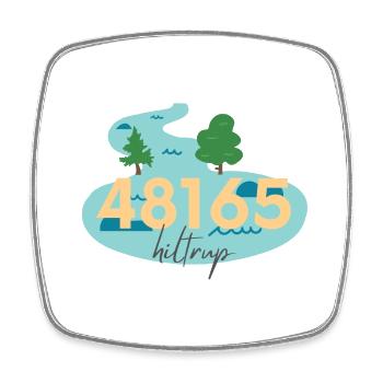 48165 Münster Hiltrup Stadtranderholung - Viereckiger Kühlschrankmagnet - Weiß - Vorne