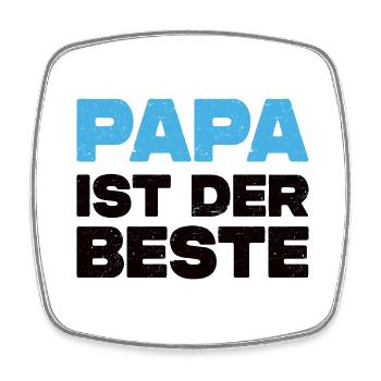 Papa Ist Der Beste - Viereckiger Kühlschrankmagnet - Weiß - Vorne