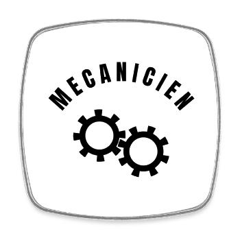 Collection mécanicien - Profession - Magnet carré - blanc - Devant