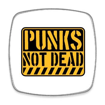 punks not dead Zitat - Viereckiger Kühlschrankmagnet - Weiß - Vorne