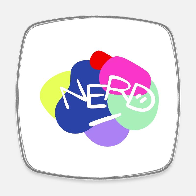 NERD - Viereckiger Kühlschrankmagnet - Weiß