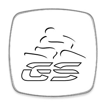 Logo GS-Fahrer Nr. 8 | black - Viereckiger Kühlschrankmagnet - Weiß - Vorne