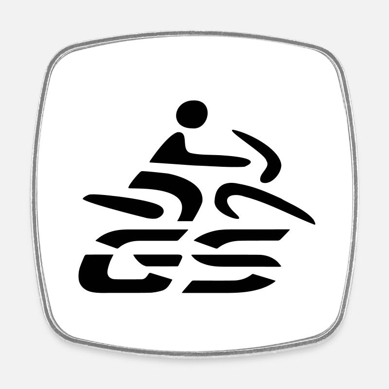 Logo GS driver no. 4 | Black - Square fridge magnet - white