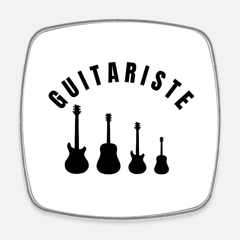 Collection Guitariste - Profession - Magnet carré - blanc