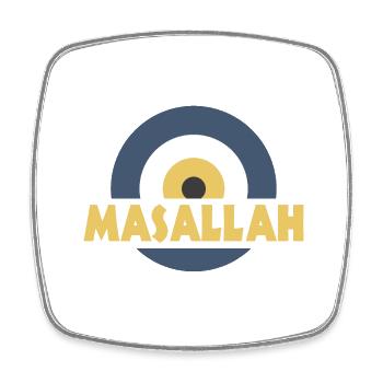 Nazar - Viereckiger Kühlschrankmagnet - Weiß - Vorne