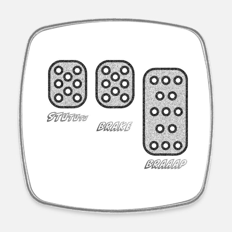 STUTUTU - Boost pressure - Square fridge magnet - white