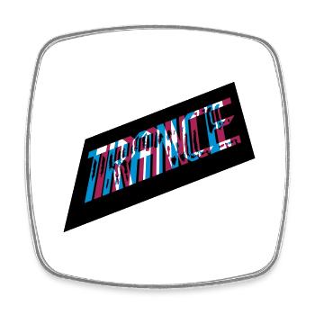 Conception de transe d’effets 3D - Magnet carré - blanc - Devant