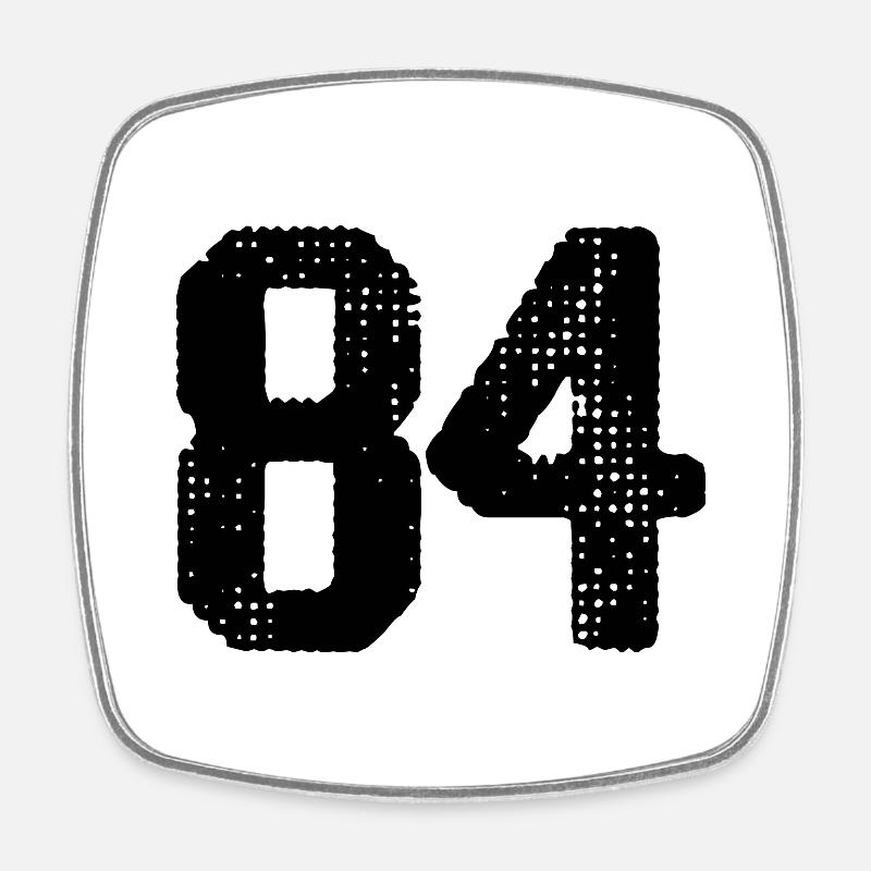 84 number jersey - Square fridge magnet - white