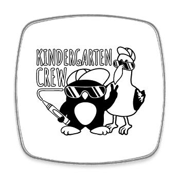 Penguin Seagull Kindergarten Crew - Magnet carré - blanc - Devant