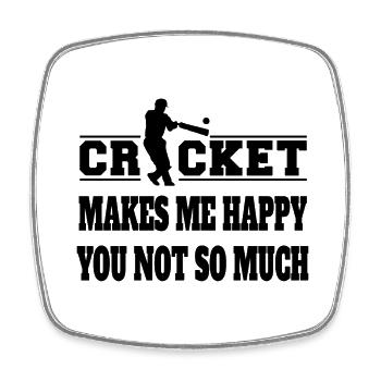 Kricket Team Cricket Geschenk Spruch Kricketfan - Viereckiger Kühlschrankmagnet - Weiß - Vorne