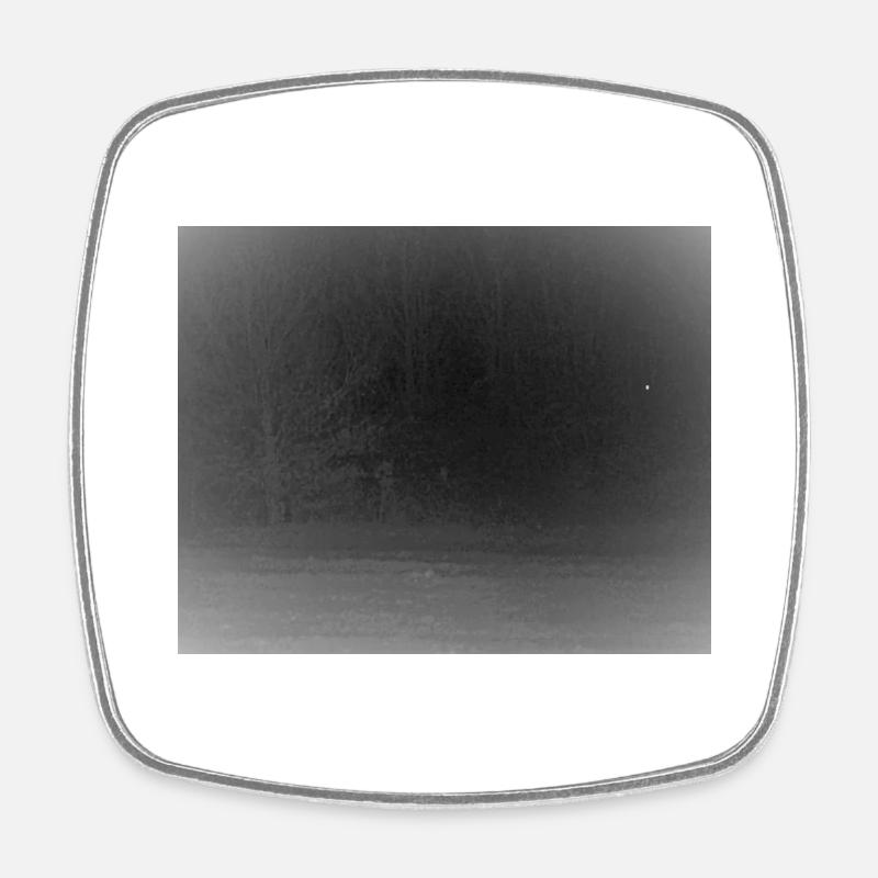 Creepy creature in the forest - Square fridge magnet - white