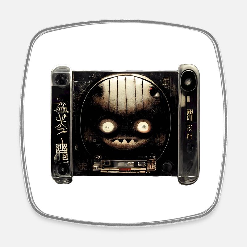 Cassette - Square fridge magnet - white