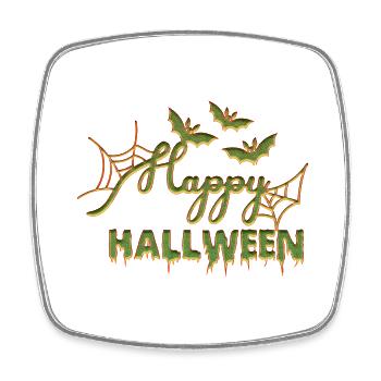Halloween scary witch horror ghost monster - Square fridge magnet - white - Front