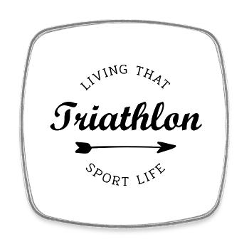 triathlon sport life - Viereckiger Kühlschrankmagnet - Weiß - Vorne
