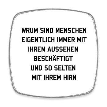 Funny saying - Square fridge magnet - white - Front