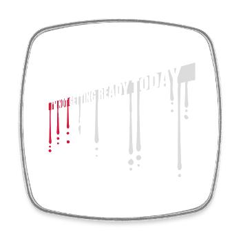 not getting ready today - Square fridge magnet - white - Front
