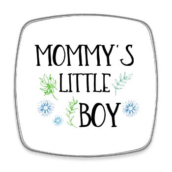 Mommy's little Boy - Viereckiger Kühlschrankmagnet - Weiß - Vorne
