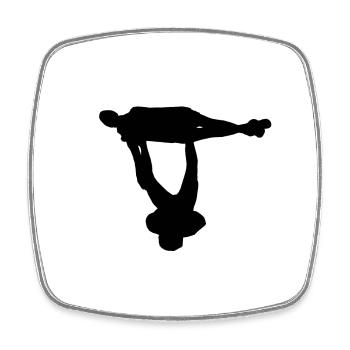 AcroYoga - Vishnus Couch - Viereckiger Kühlschrankmagnet - Weiß - Vorne