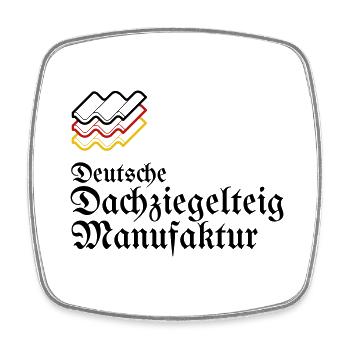 DDM Deutsche Dachziegelteig Manufaktur - Viereckiger Kühlschrankmagnet - Weiß - Vorne