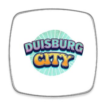 Duisburg Deutschland Stadt Schrift Pop Art Comic - Viereckiger Kühlschrankmagnet - Weiß - Vorne