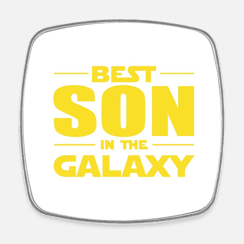 Best Son in the Galaxy - Square fridge magnet - white