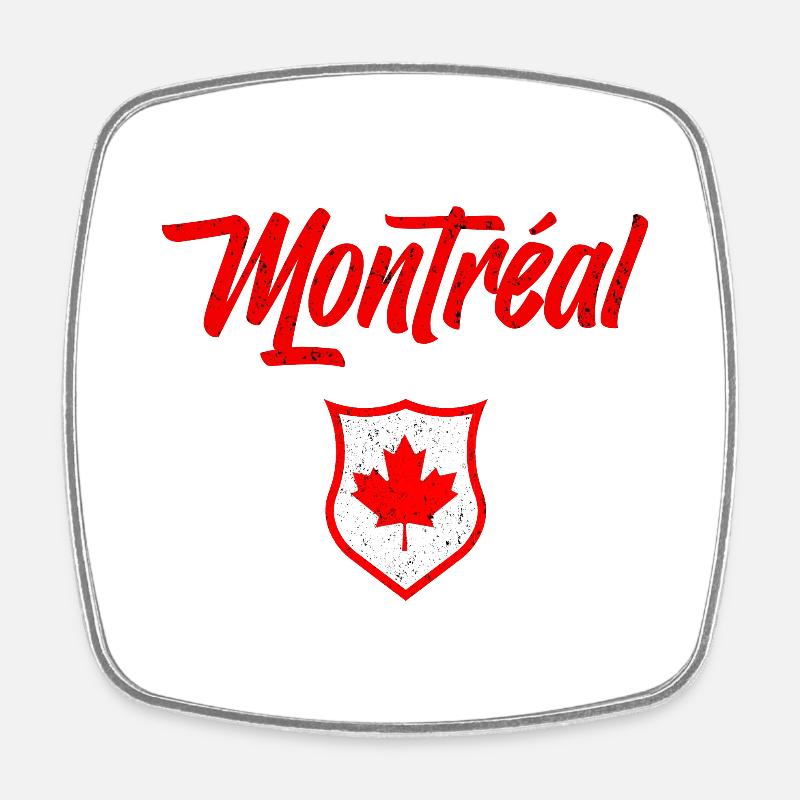 Montréal - Magnet carré - blanc