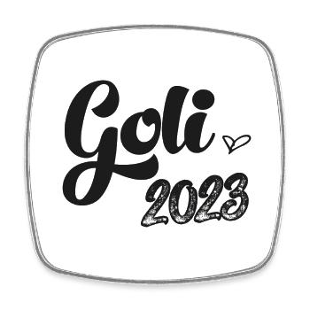 Möchtest du meine Goli sein Patentante Österreich - Viereckiger Kühlschrankmagnet - Weiß - Vorne